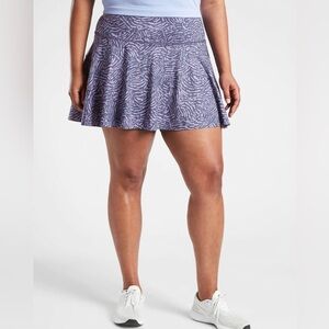 NWT Athleta Ace Printed 13.5" Tennis Skort in Purple Fiji Medieval Violet Sz 3X